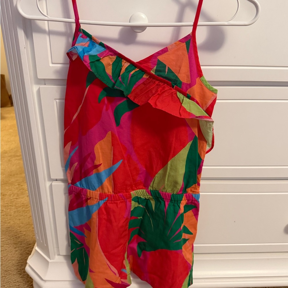 Vineyard Vines Kids Tropical Romper - Red and Green